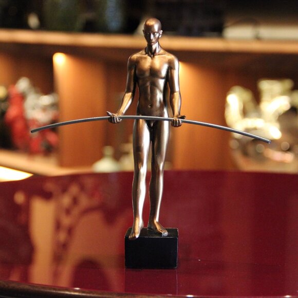 Adam & Friends Home Decor Tight-Rope Walker Black Base Sculpture | 1-Piece - Picture 6 of 7